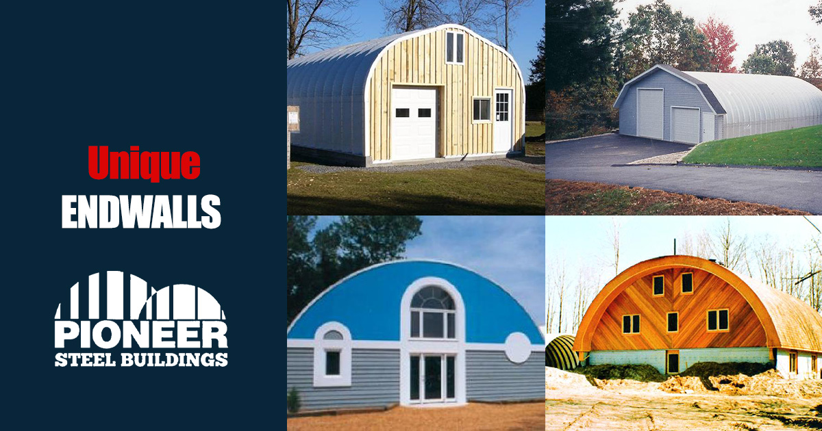 Pioneer Steel Buildings with Unique Endwalls